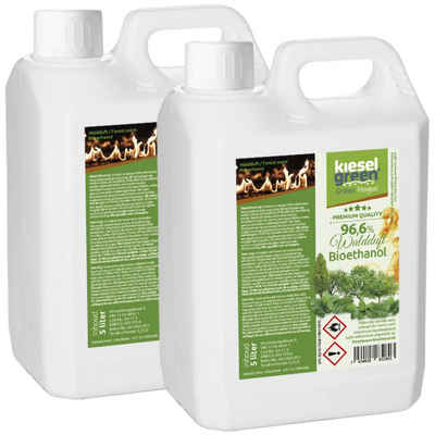 KieselGreen Bioethanol KieselGreen Bioethanol 5/10/25/50 Liter mit Duft für Ethanol-Kamin, 10 l