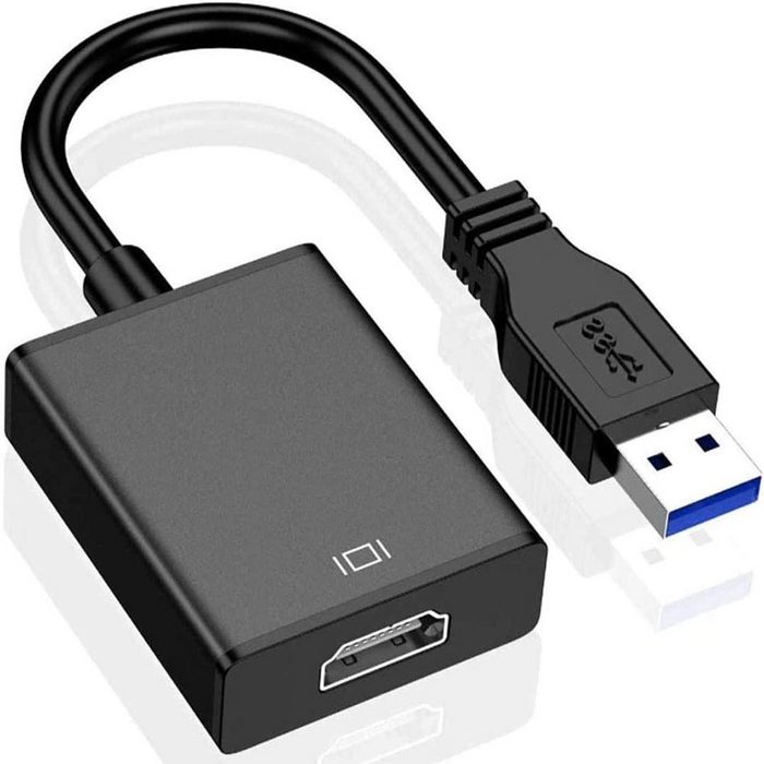 longziming USB zu HDMI Adapter USB HDMI Konverter kompatibel Mac OS USB 3.0/2.0 to HDMI Adapter 1080P HD Video Audio Multi Monitor Adapter Konverter für MacBook pro MAC OS Windows 7/8/10 USB-Adapter
