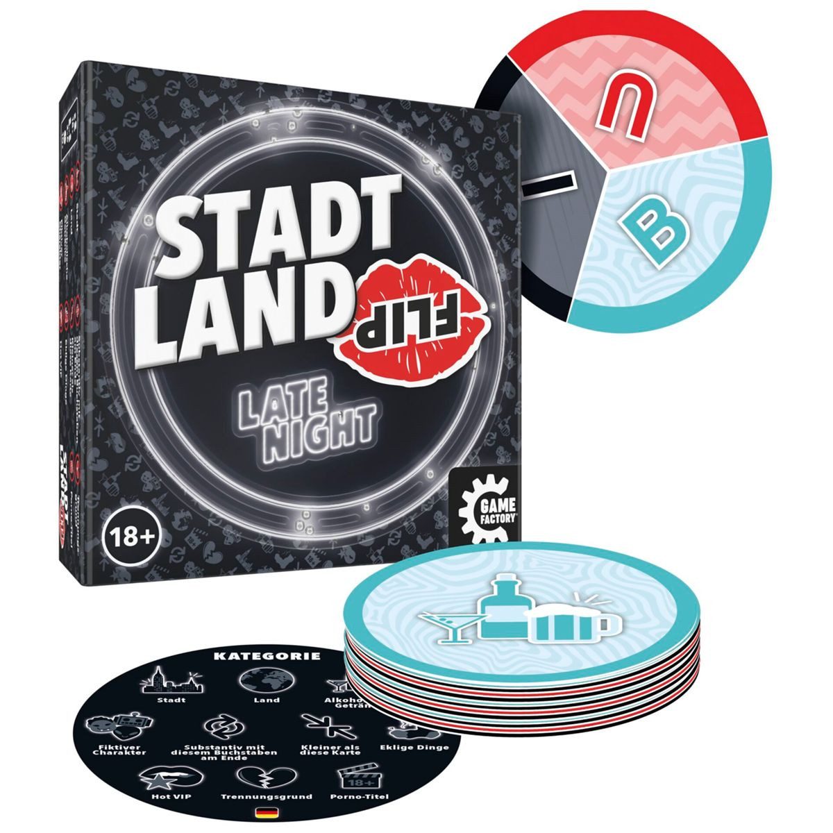 Game Factory Spiel Stadt Land Flip Late Night (mult)
