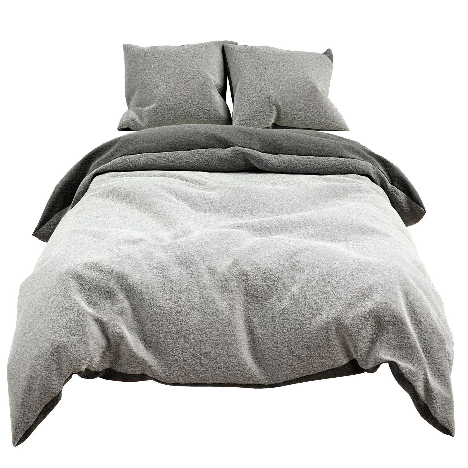 Visaggio Bettwäsche Winter Teddy Plüsch, Fleece, 2 teilig, Flauschig warmes günstig online kaufen