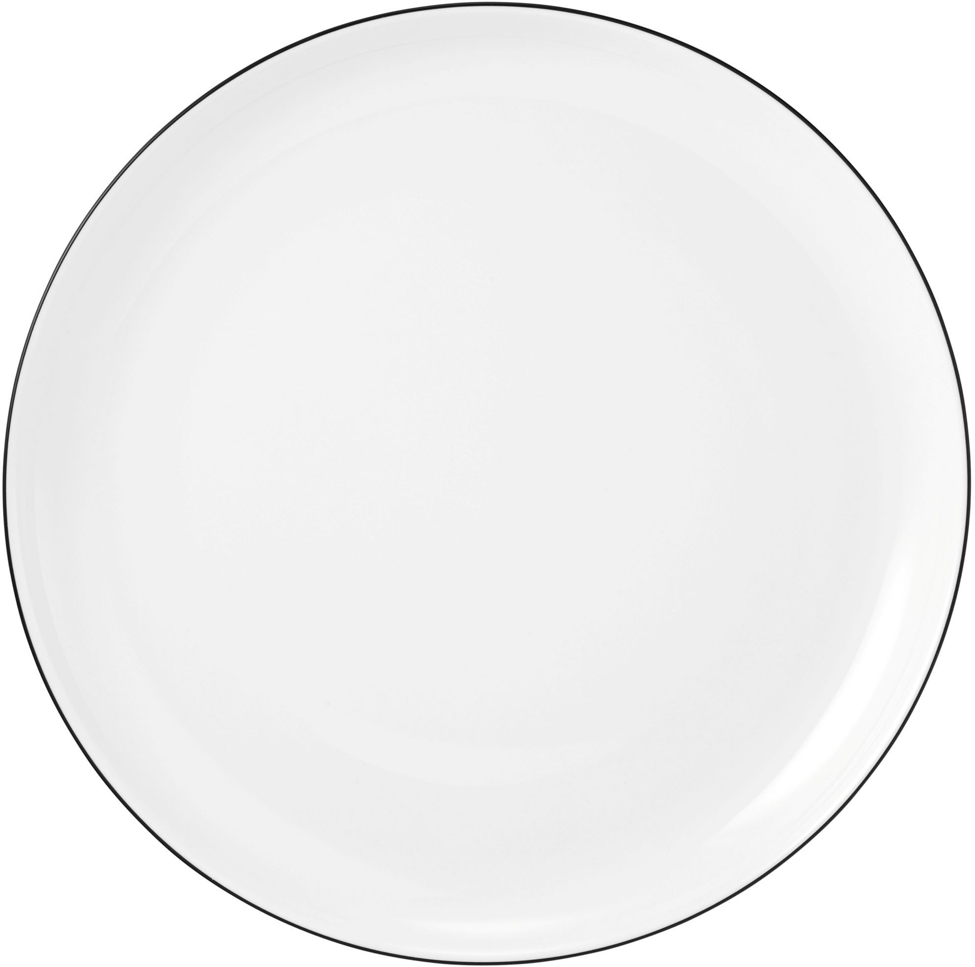 Seltmann Weiden Frühstücksteller Lido Black Line, (1 St), Teller rund 20 cm