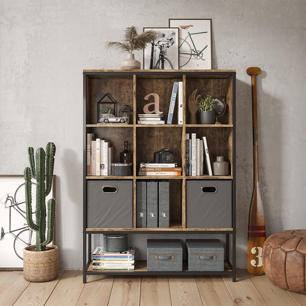 Vicco Bücherregal Fyrk, Eiche rustikal, 100 x 140 cm, 1-tlg.