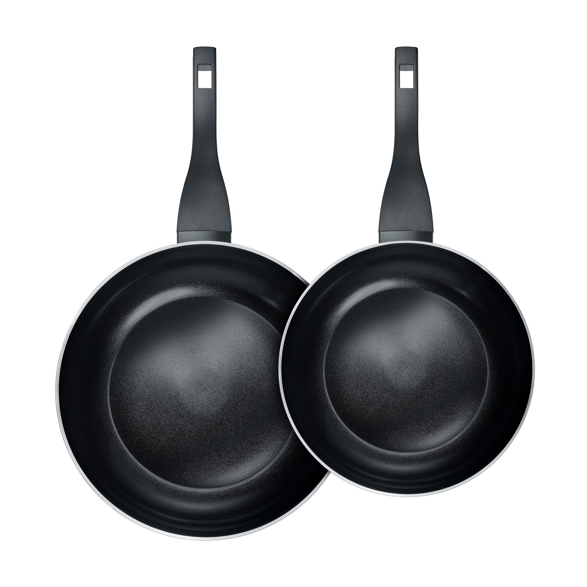 Berndes Pfannen-Set 24+28 cm, Aluminium, recycelt, schwarz - b.green - Alu Recycled, Aluminium, recycelt aus Dosen