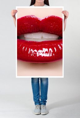 Sinus Art Poster 90x60cm Poster Fotografie Sinnliche rote Lippen