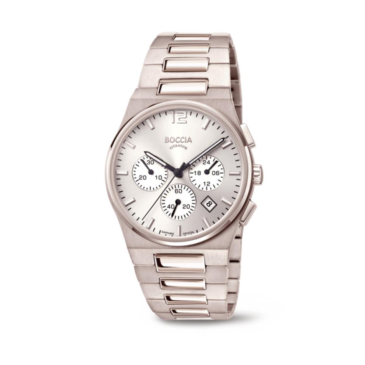 Boccia Chronograph Boccia Herrenarmbanduhr 3741-01 Chronograph Titan, (1-tlg)