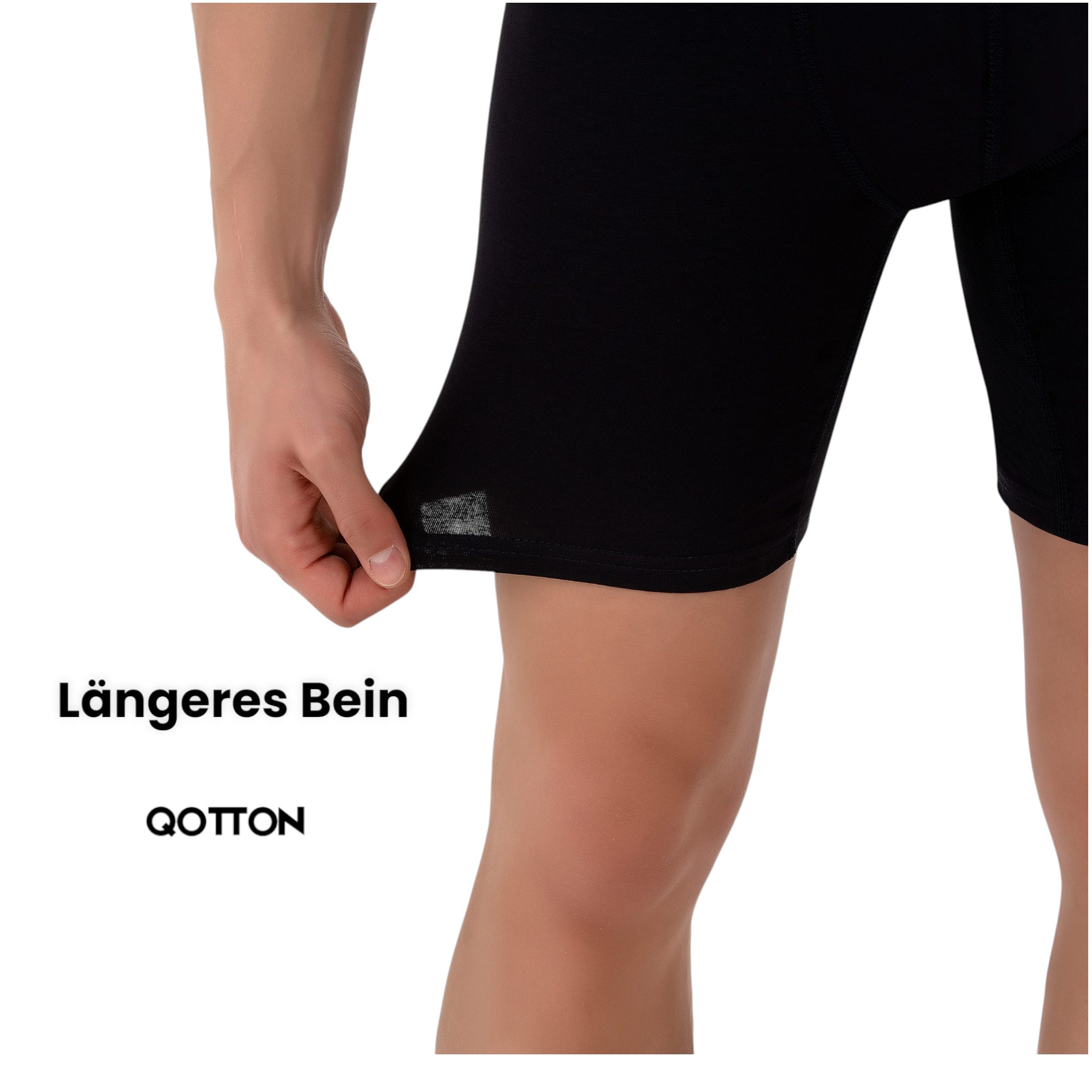 Qotton Boxershorts Langes Bein 6er Pack Baumwolle Boxershorts Unterwäsche Herren S-4XL