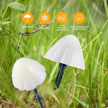 oyajia LED Solarleuchte LED Solarleuchten, 20/10 LEDs Solar Pilz Gartenleuchten 8 Modi, LED fest integriert, Warmweiß, IP44 Wasserdichte Solar Garten Licht Pilz Lampe Dekoration