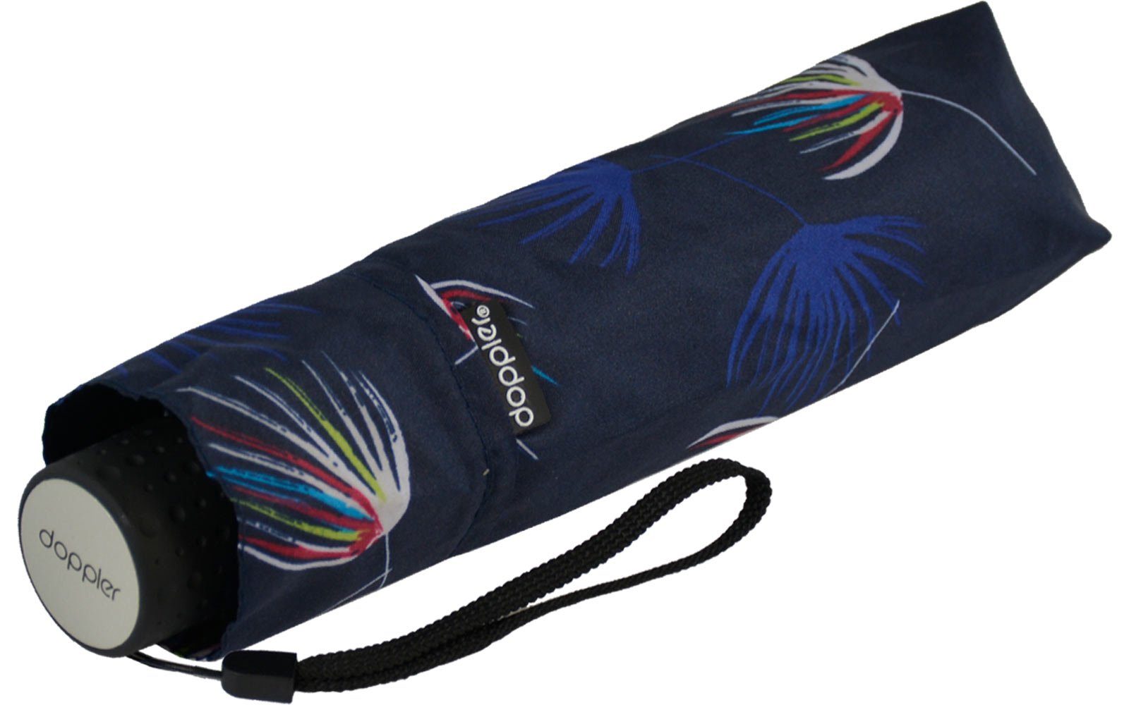doppler® Taschenregenschirm Havanna - passt besonders jede navy-blau kleiner in Damen Desire, leichter Tasche Schirm, Super-Mini und
