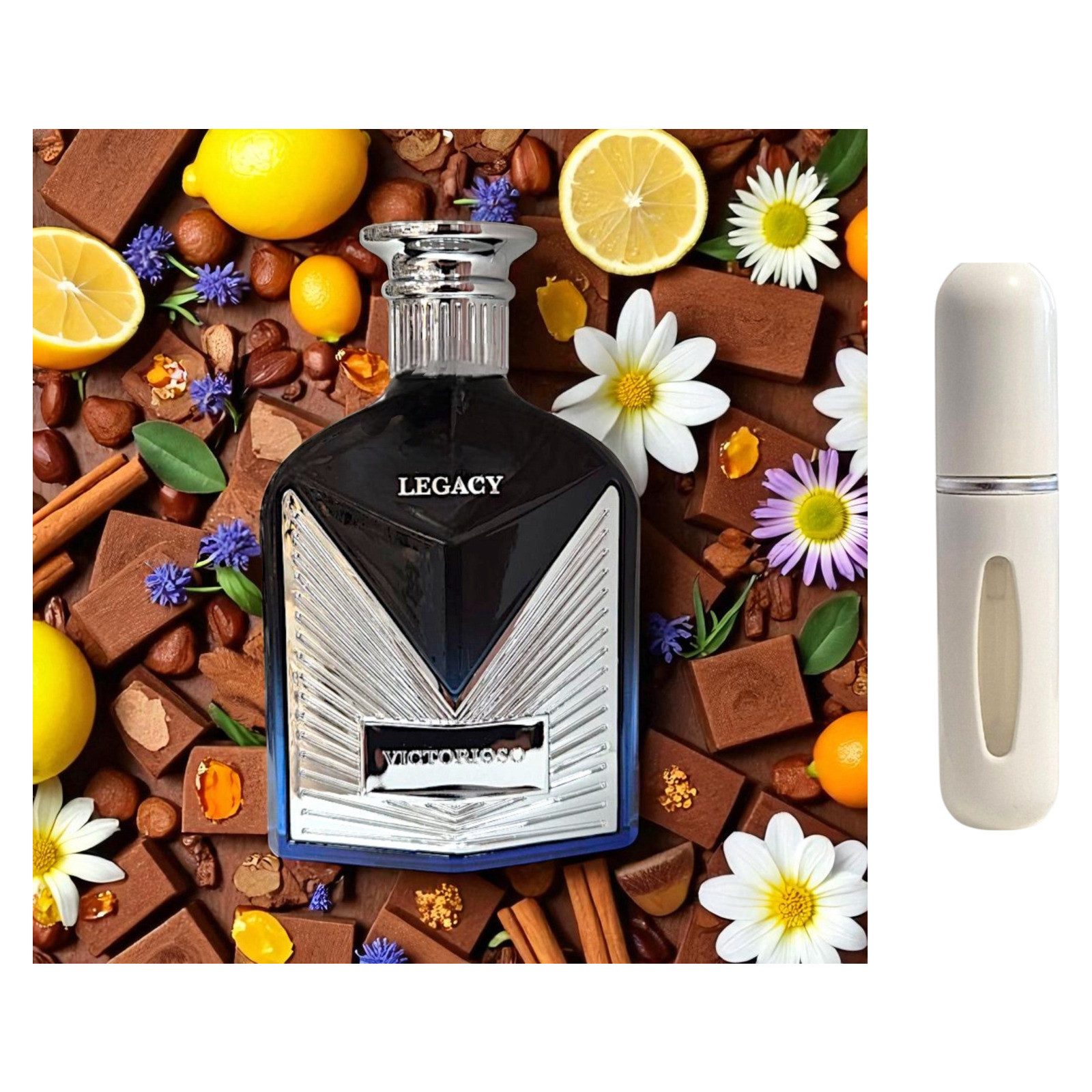 Maison Alhambra Duft-Set Victorioso Legacy EDP 100 ml + Parfümzerstäuber (leer)