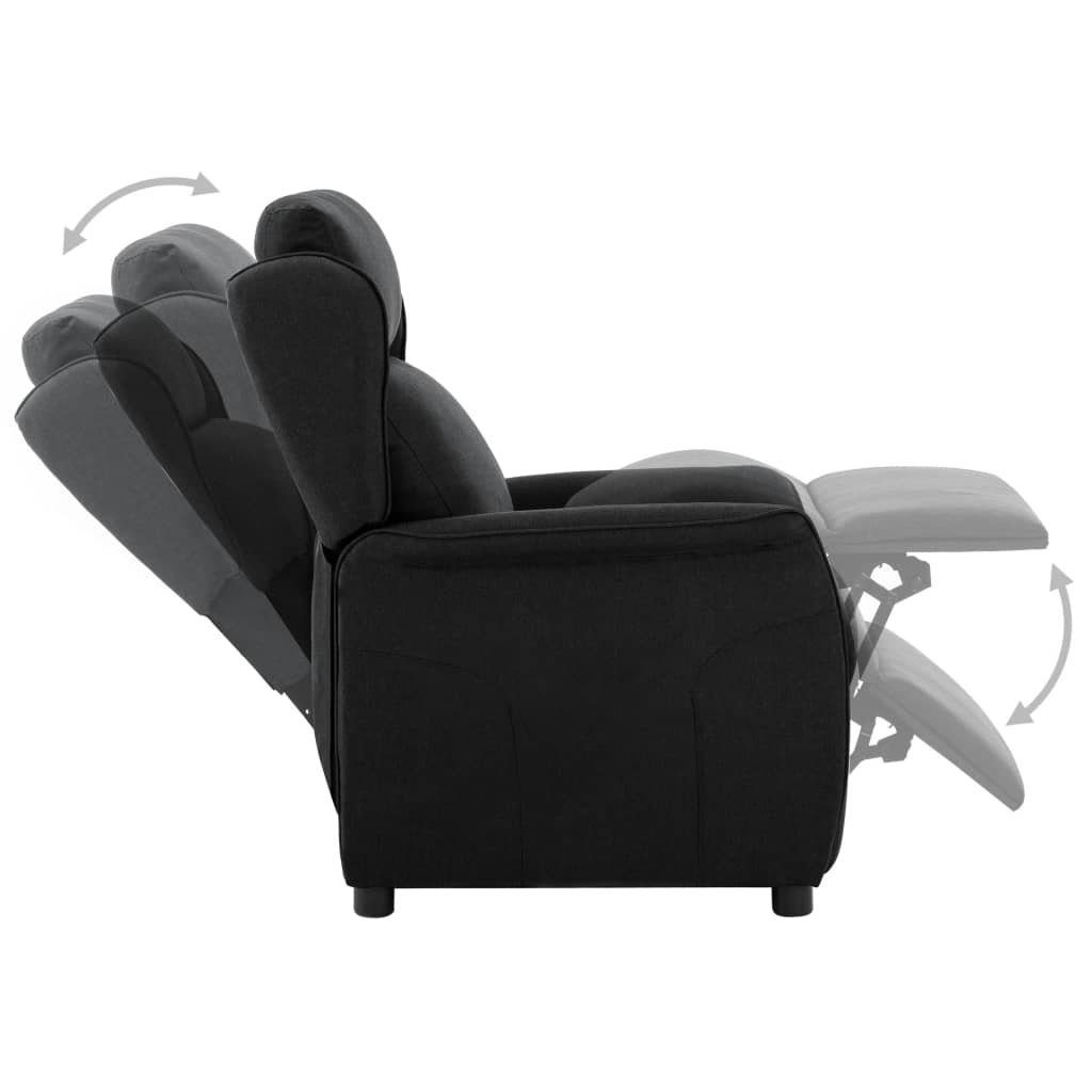 Stoff Elektrischer Relaxsessel Schwarz Sessel furnicato