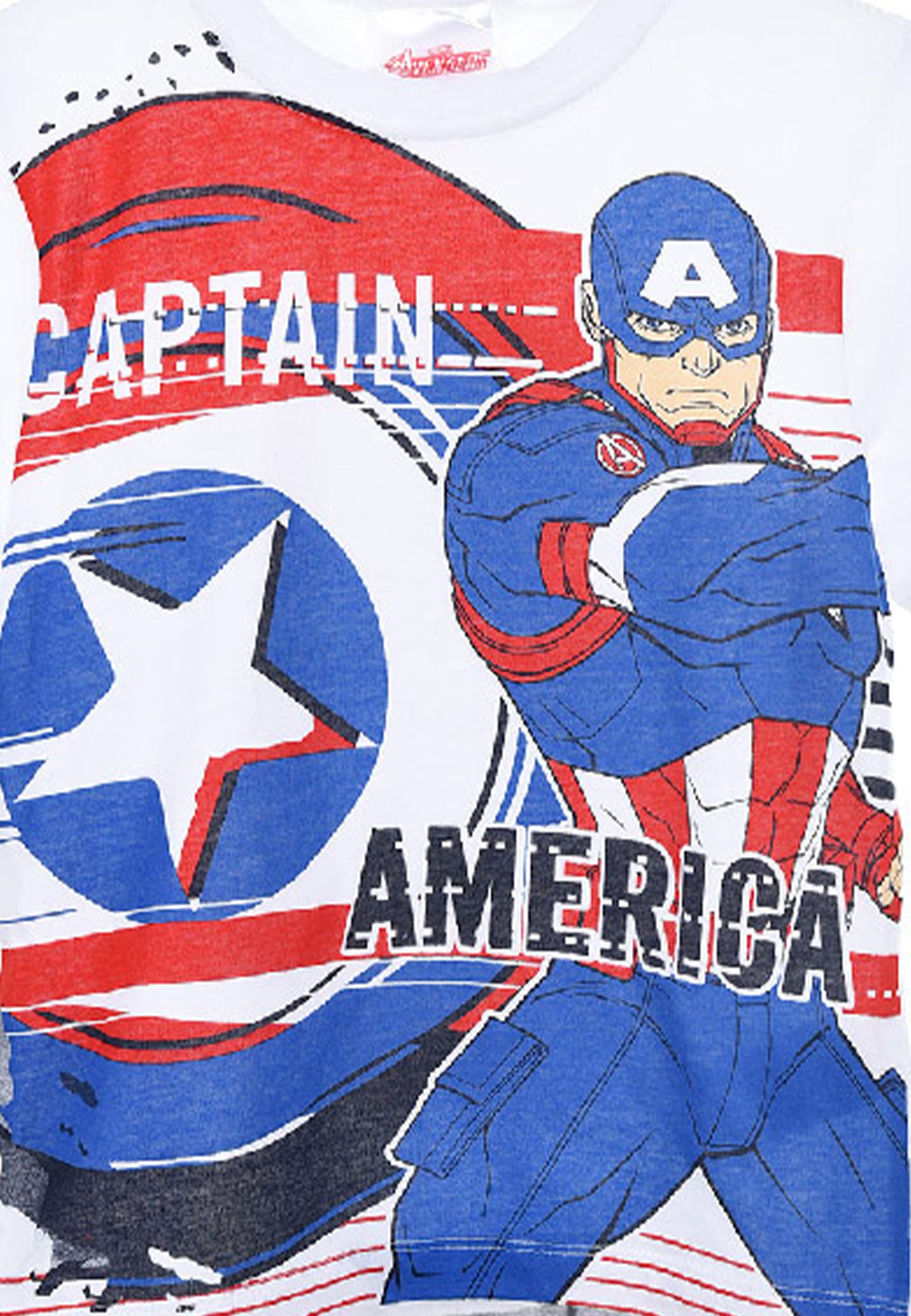 The AVENGERS Shorty Captain America Jungen Pyjama kurzarm Nachtwäsche (2 tlg)