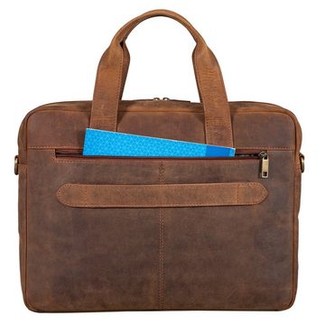 Benthill Aktentasche Echt Leder Laptoptasche Notebooktasche Umhängetasche Laptoptasche, Schultergurt / Umhängegurt Reißverschlussfach