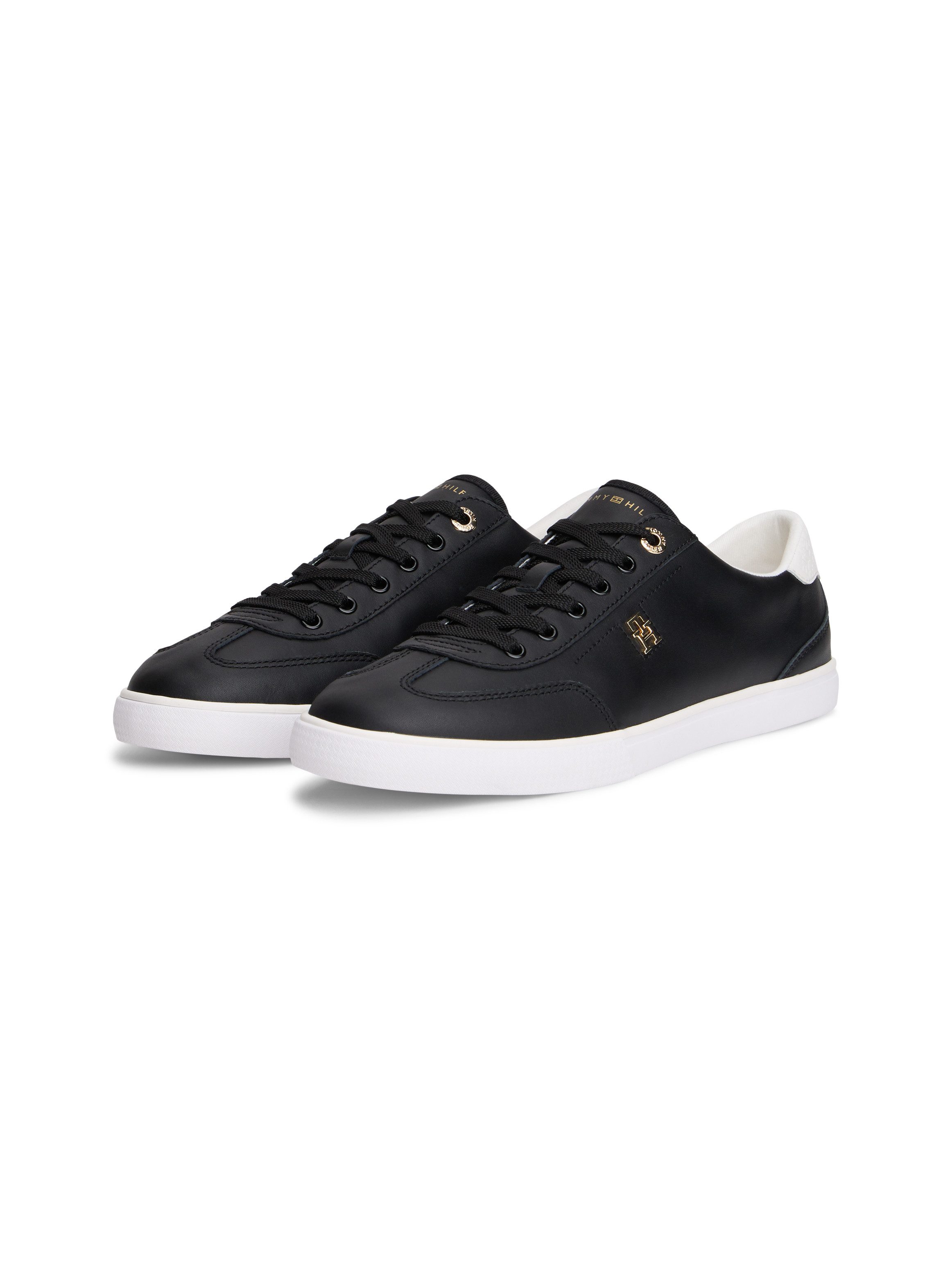 Tommy Hilfiger TH CHIC LOW PROFILE VULC Plateausneaker Halbschuh, Schnürschuh, Freizeitschuh mit seitlichem TH-Logo