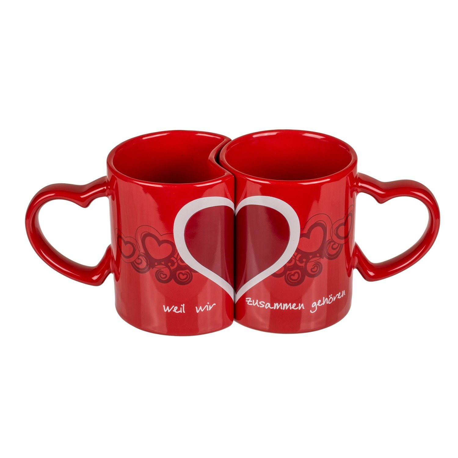 Tasse Doppeltasse Herz Weil wir zusammen gehören
