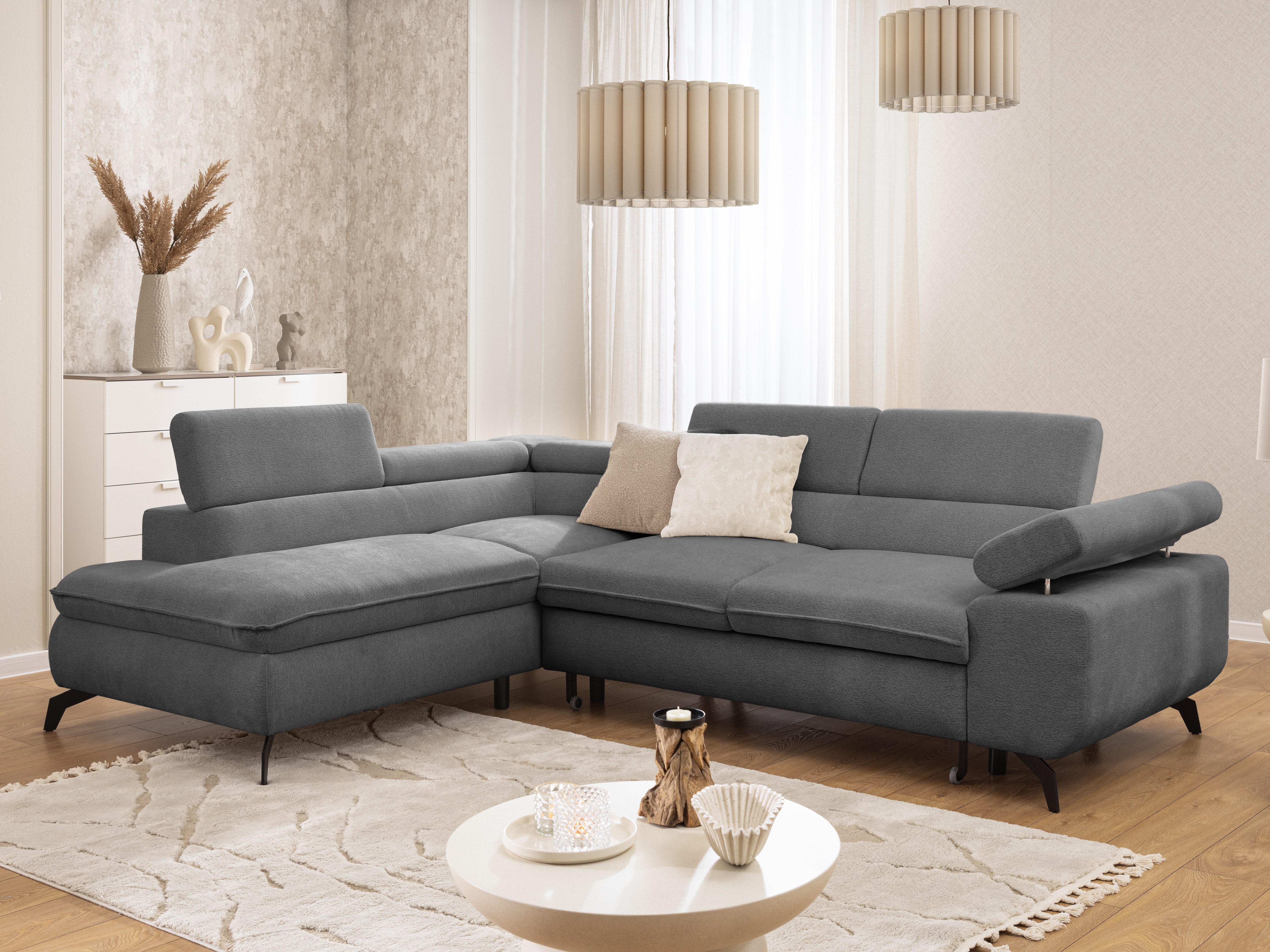 S-Style Möbel Ecksofa Bonnie mit Schlaffunktion günstig online kaufen