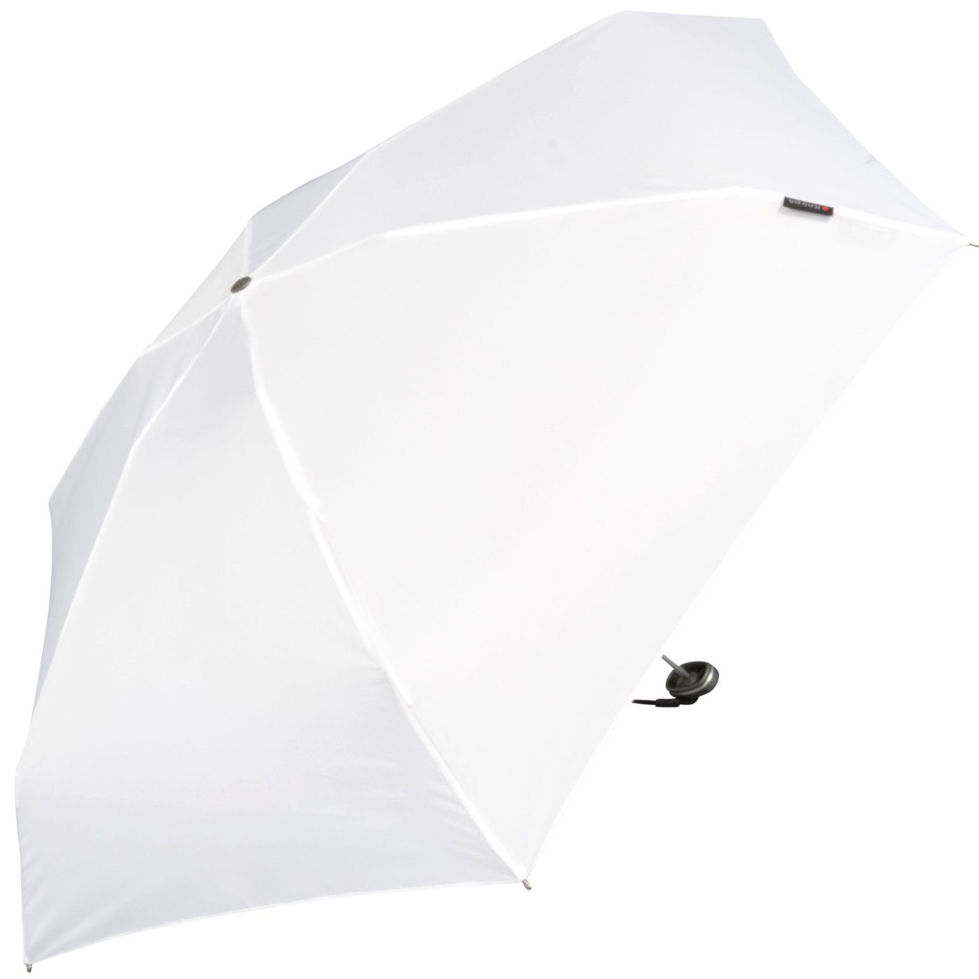 Knirps® Taschenregenschirm winziger Damen-Taschenschirm, für und flach, leicht Travel - weiß die white Handtasche