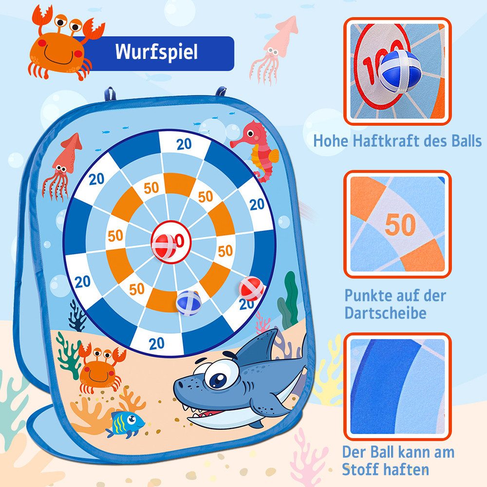 CLTYQ Spielzeug-Gartenset geeignet für Kinder ab 3 Jahren, 3-in-1 Wurfspiel mit Sandsäckchen, (für drinnen, draußen und Gartenpartys), Geburtstagsgeschenk,Indoor-, Garten- und Partyspielzeug