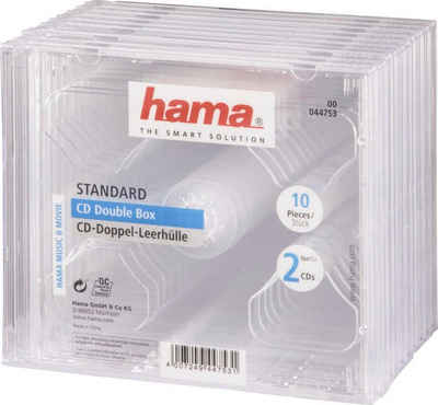 Hama CD-Hülle CD Doppel Leerhülle Standard, 10er-Pack, Transparent Schutzhülle Cover