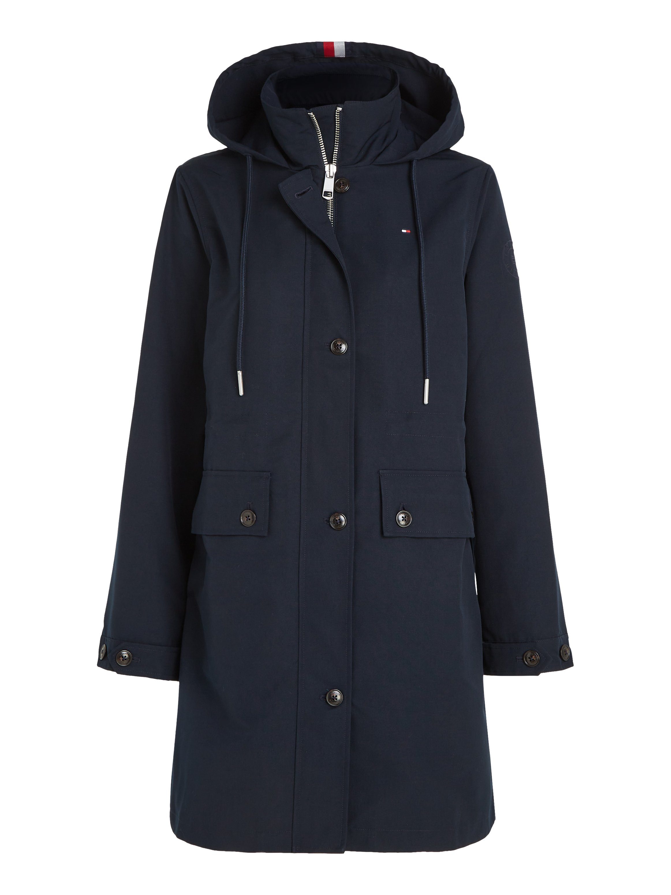 Hilfiger PARKA COTTON ESSENTIAL BLEND Desert_Sky Tommy mit Parka Logostickerei