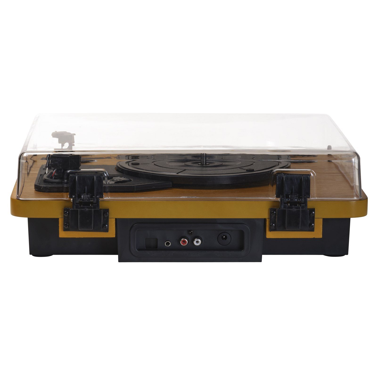 Denver VPL-230 Plattenspieler Bluetooth-Senden & -Empfang, USB & Lautsprecher Multifunktionsspieler (Riemen, Retro Vinyl, USB/SD MP3 Aufnahme, integrierte Lautsprecher, Dual BT)