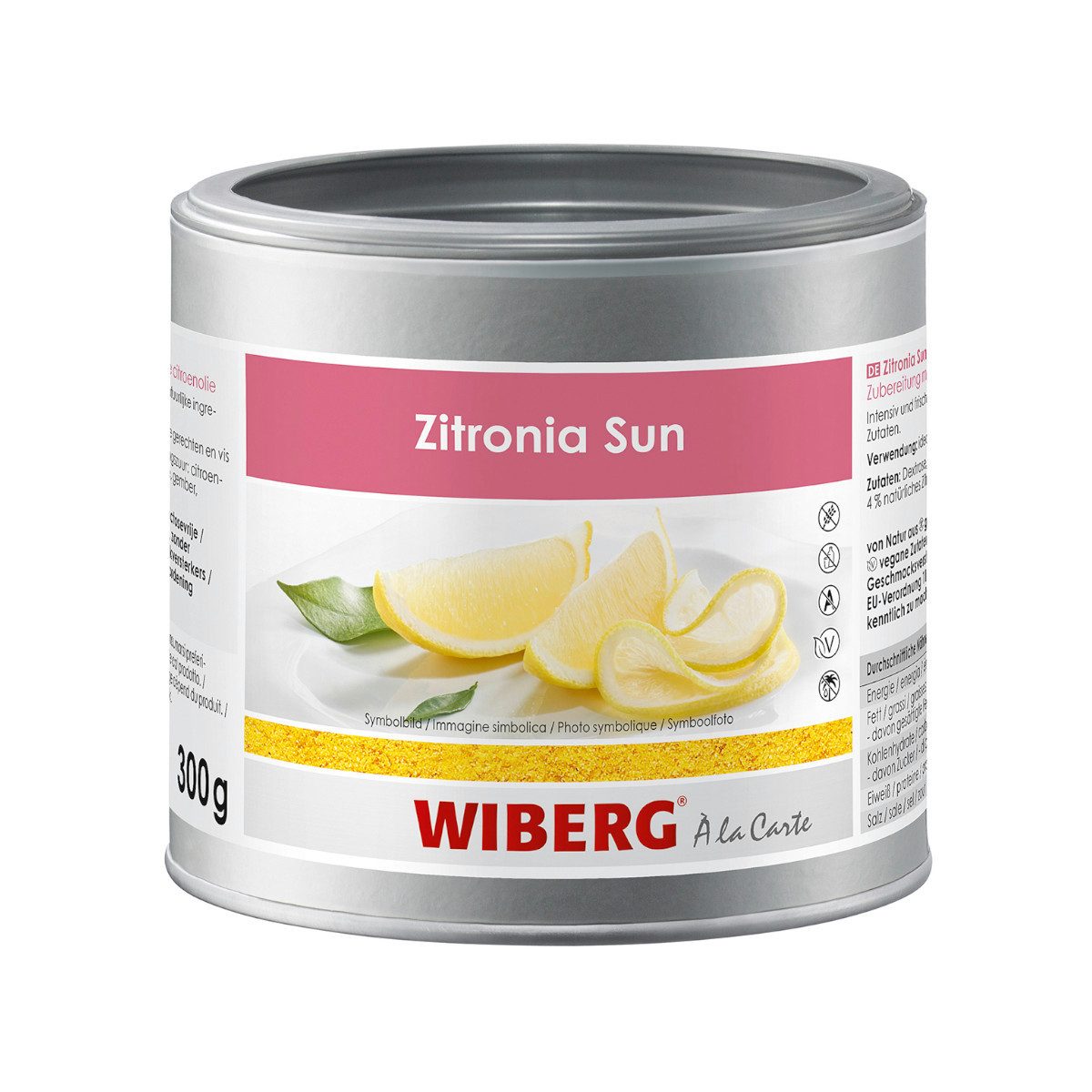 WIBERG Gewürz, Wiberg Zitronia Sun Gewürz mit natürlichem Zitronenöl Packung 300g