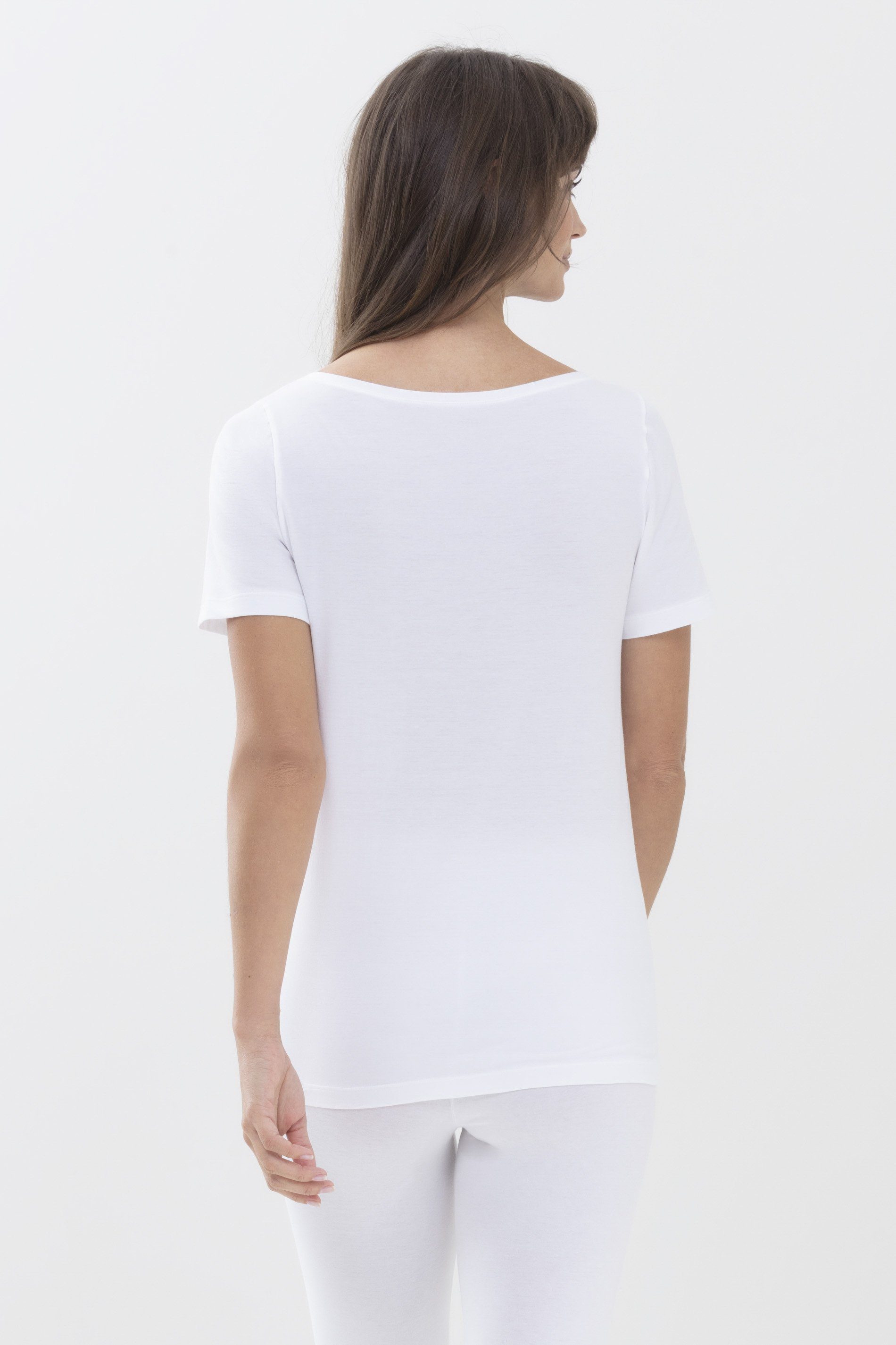 Uni Superfine (1-tlg) Weiss Mey Serie Organic V-Shirt