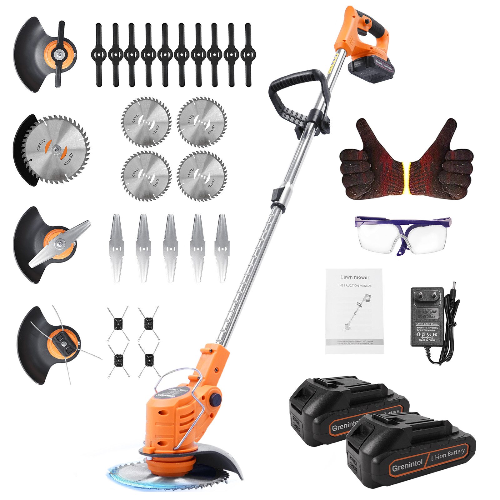 Grenintol Akku-Rasentrimmer 2*akku,Freischneider,Motorsense,Gartenrasen Tri günstig online kaufen