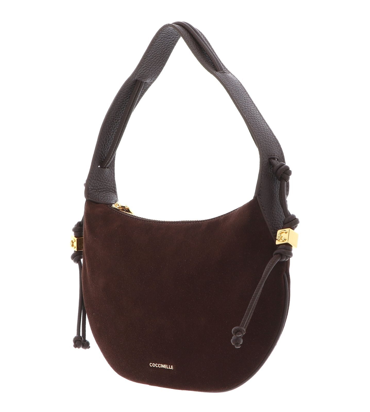 COCCINELLE Schultertasche Handbag Suede Le. / Grained Le., aus echtem Rindsleder