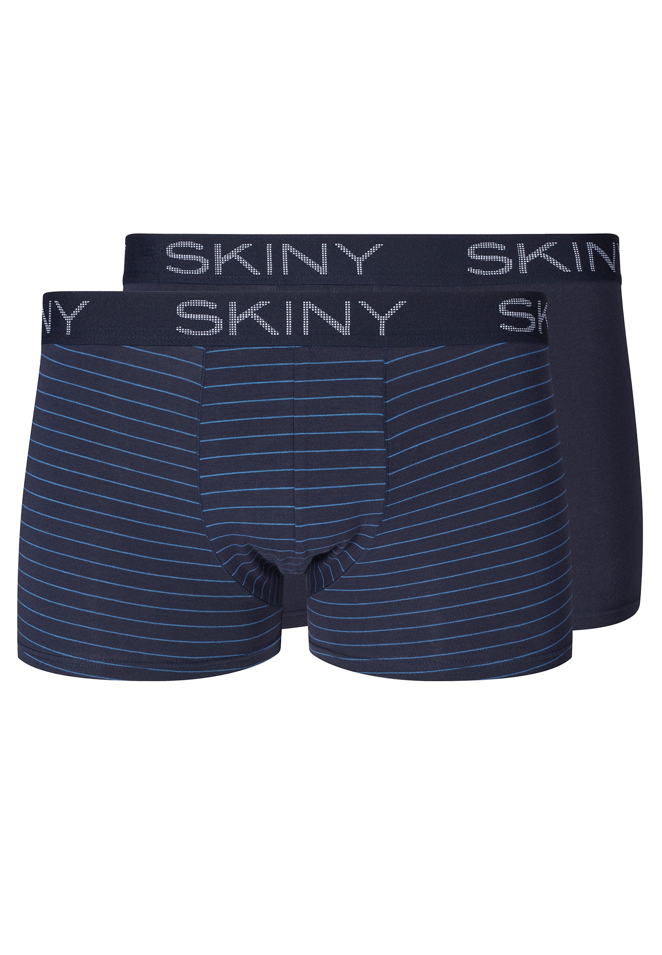 Skiny Retro Boxer 2er Pack Cotton (Spar-Set, 2-St) Retro Short / Pant - Baumwolle - ohne Eingriff - Körpernaher Passform