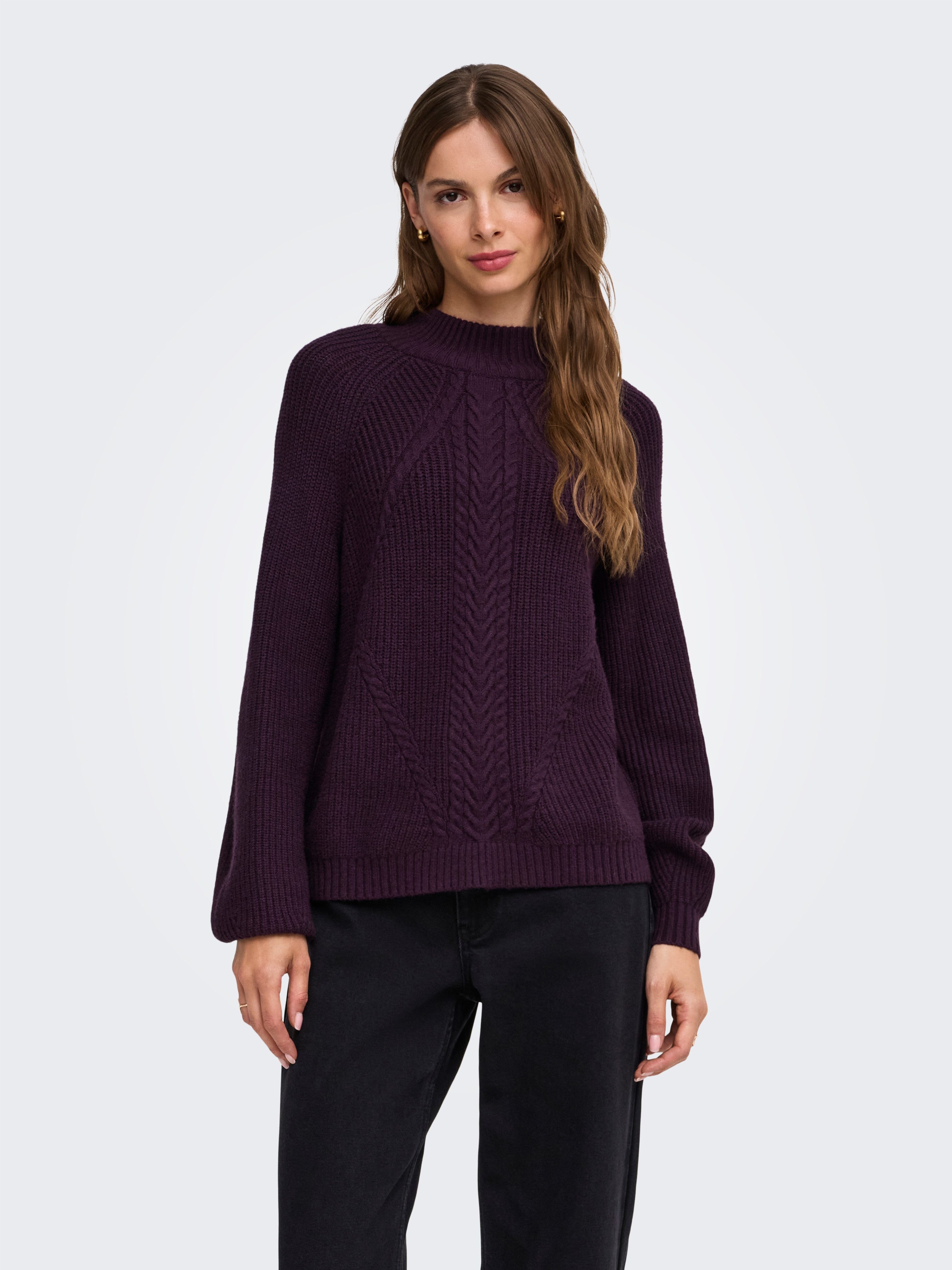 ONLY Stehkragenpullover ONLKATIA LS DETAIL HIGHNECK CC KNT Viskosemischung, regular fit
