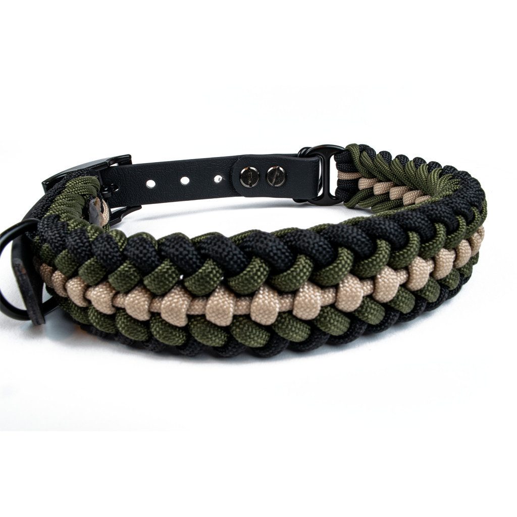 Tierluxe Hunde-Halsband Foxy, Paracord, Biothane, Metall, Handgemacht