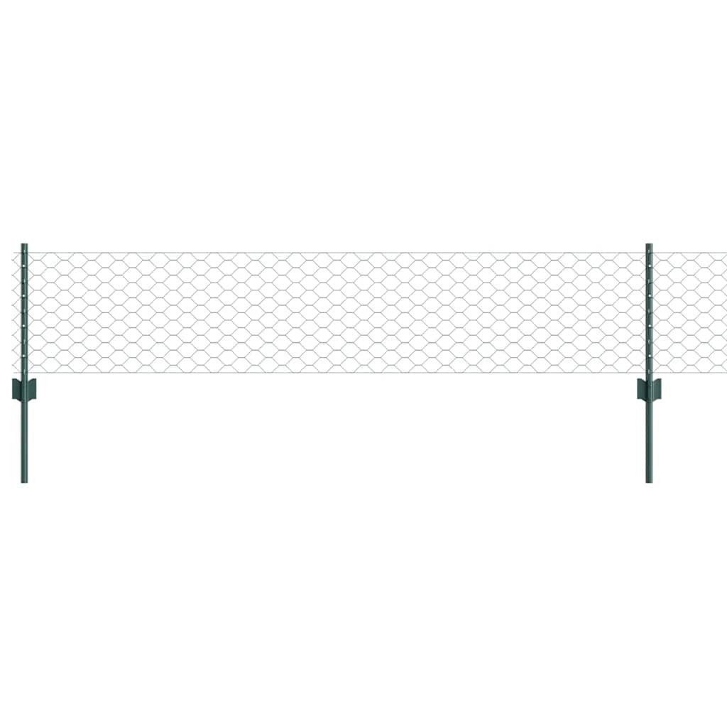 vidaXL Gartenzaun Zaun mit Pfosten Grün günstig online kaufen