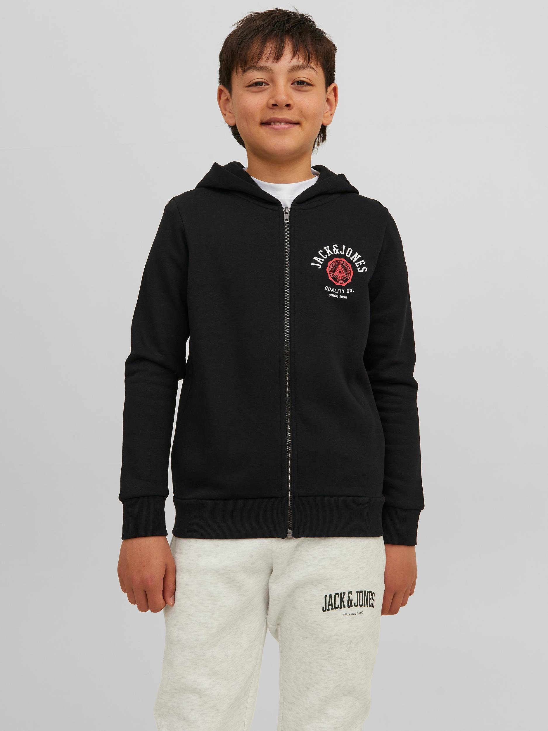 Jack & Jones Junior Sweatjacke JJELOGO black ZIP H JNR COL22/23 SWEAT 2