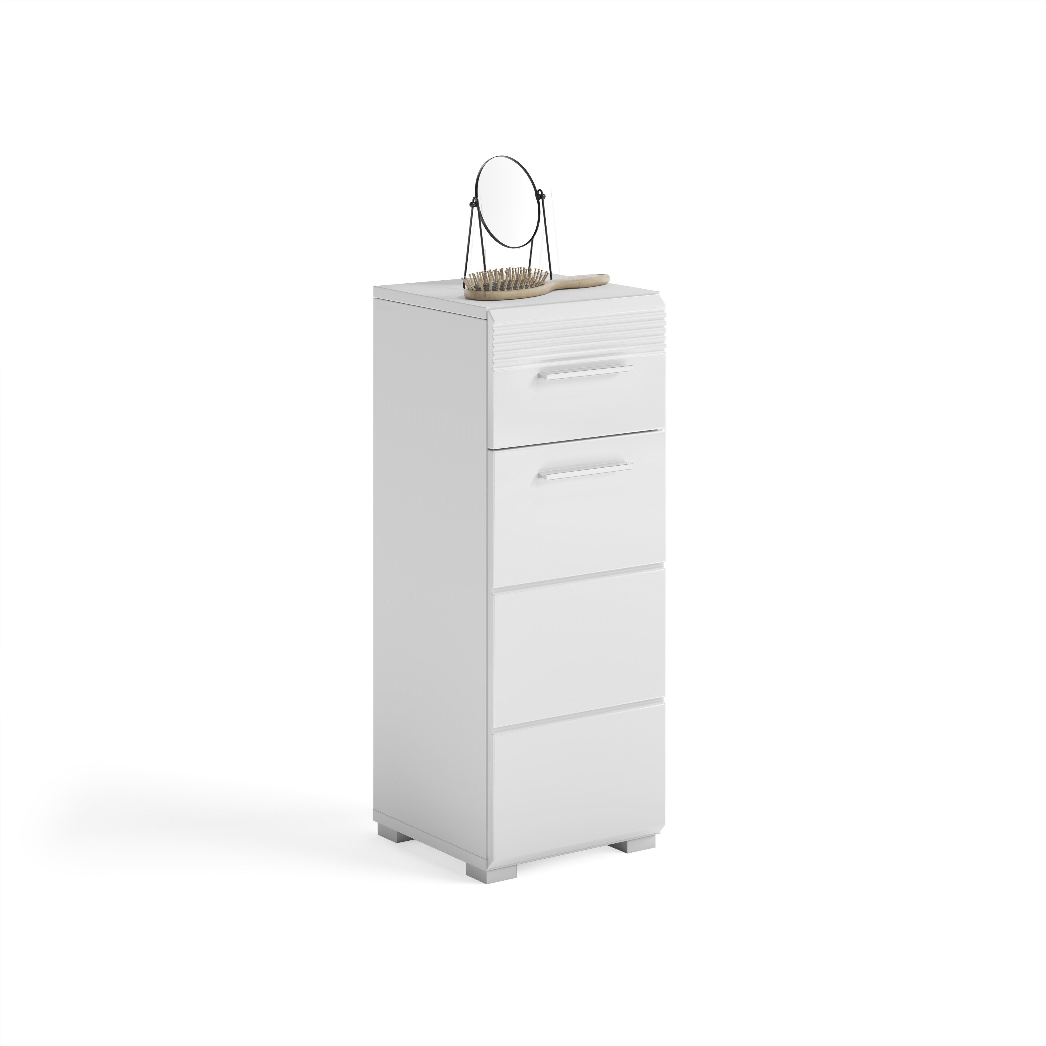 furnling Unterschrank Helsinki 1 Schublade, 2 Türen, 2 Fächer, Badschrank, Badmöbel, 30 cm breit