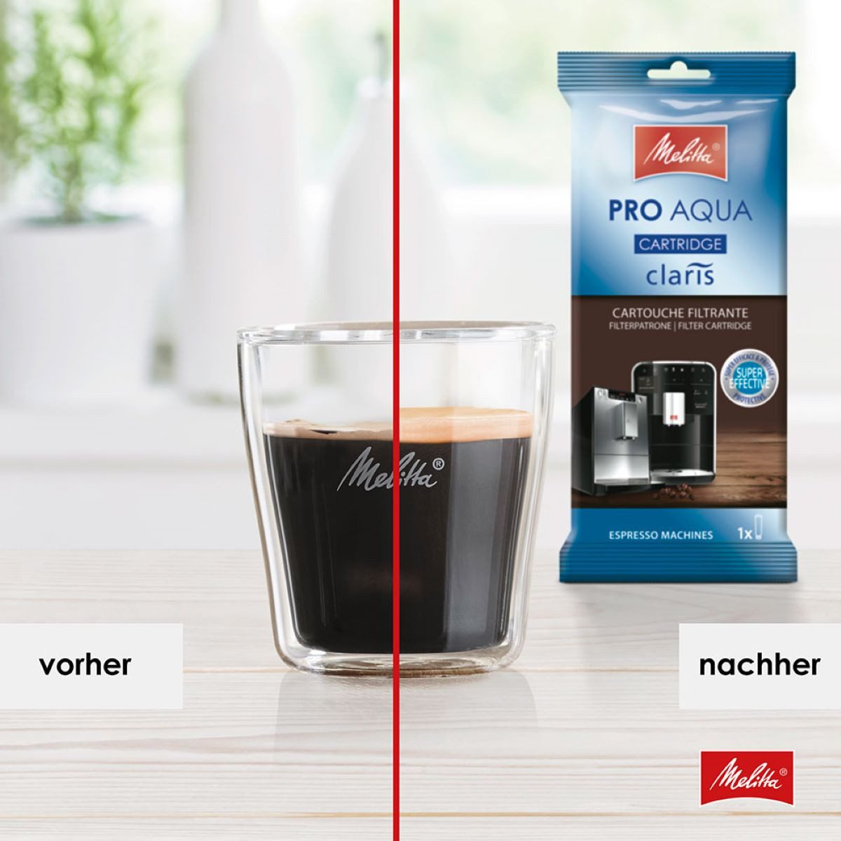 Melitta Kalk- und Wasserfilter Wasserfilter Pro Aqua 3er Set, Zubehör für Kaffeevollautomaten