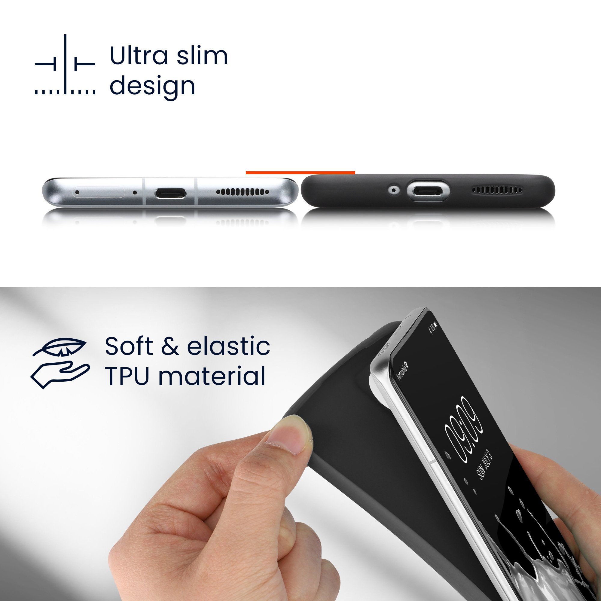 kwmobile Handyhülle Handyhülle für Xiaomi 12 / 12X Hülle, Weiches Handy Silikon Case - Schutzhülle Cover