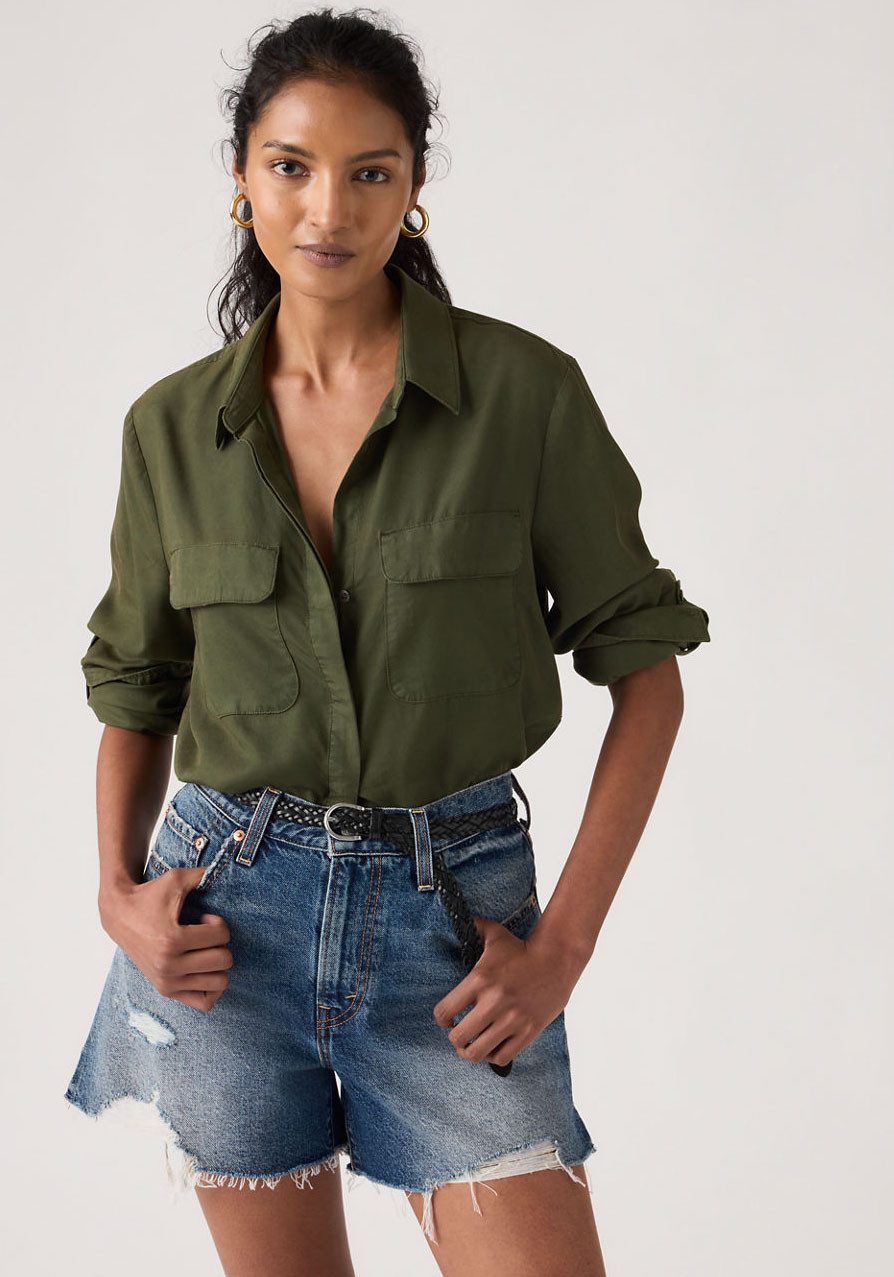 Levi's® Hemdbluse Krempelärmel mit Riegel günstig online kaufen