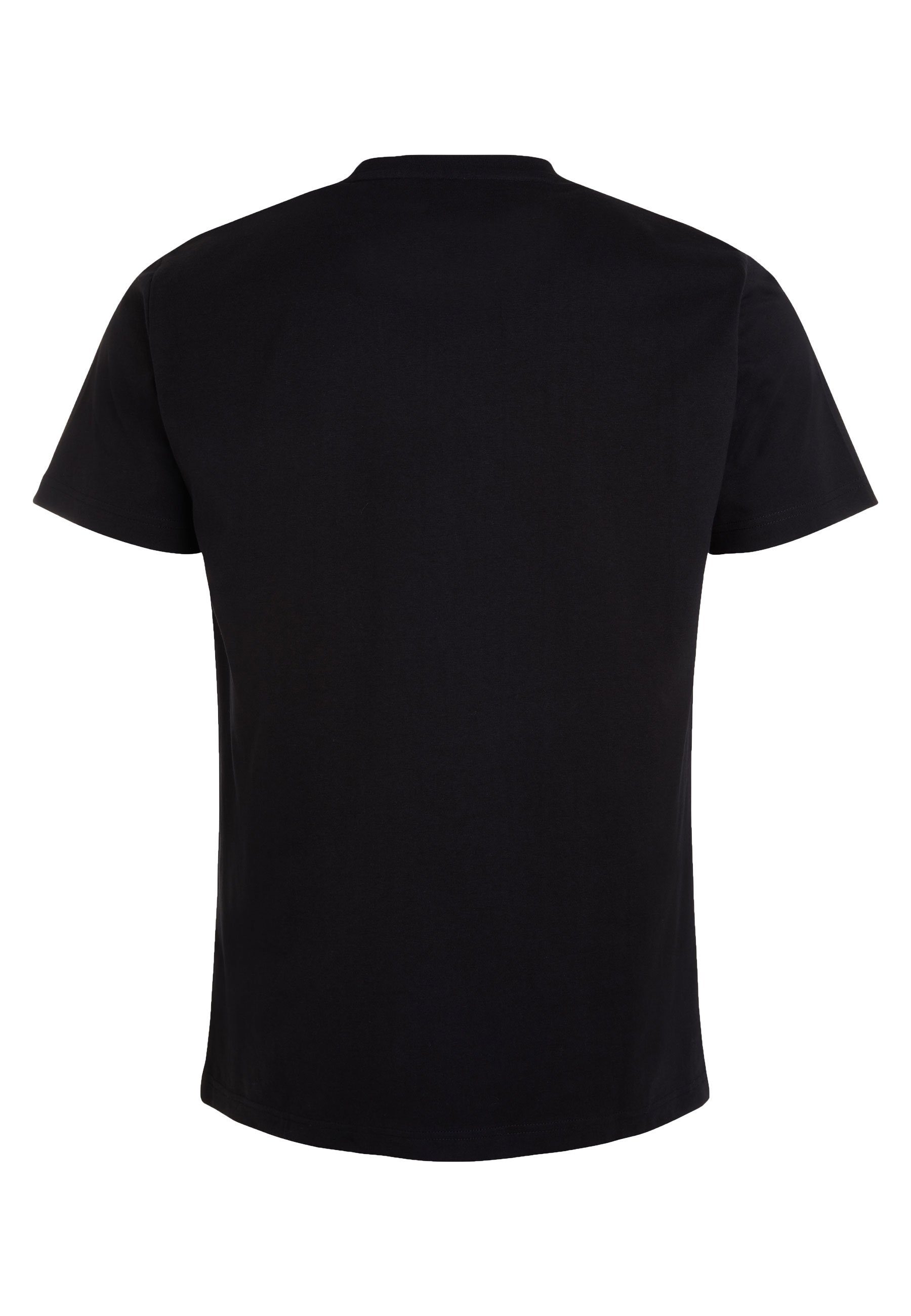 T-Shirt Go black Elkline Lo Druck Logo Brust auf großer der