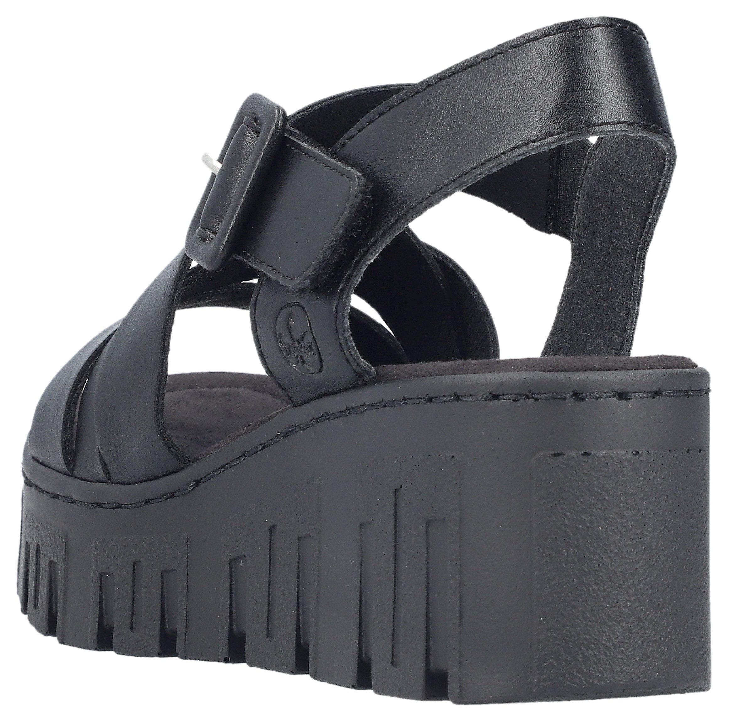 Rieker Plateausandaletten Sommerschuh, Keilsandalette mit Klettverschluss