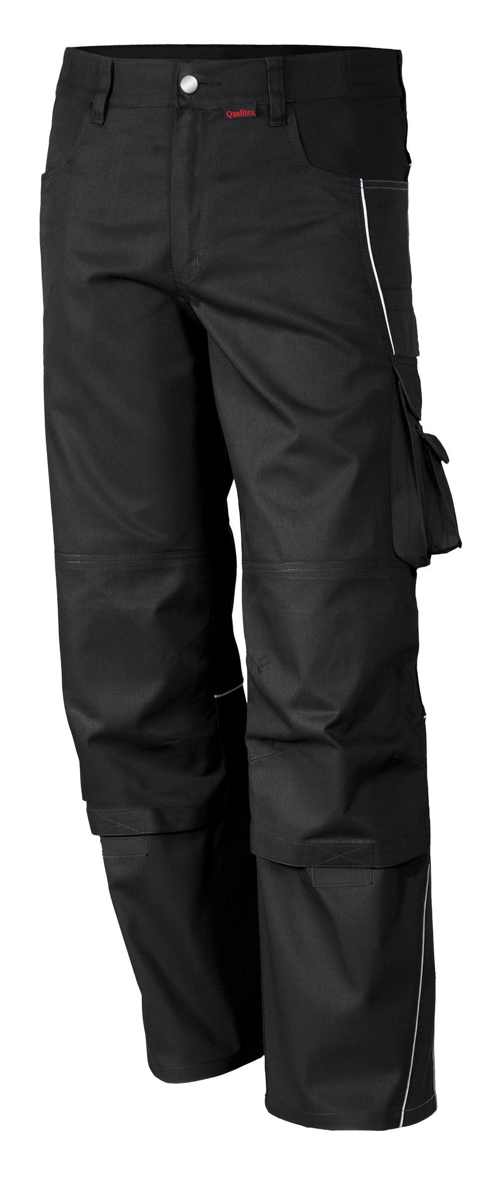 Qualitex Workwear Arbeitsbundhose strapazierfähige PROfessionals Arbeitshose aus faserverstätktem Gewebe (1-tlg) MG 245 g Schutzhose - 11 Taschen - pflegeleichte Bundhose - Waschbar