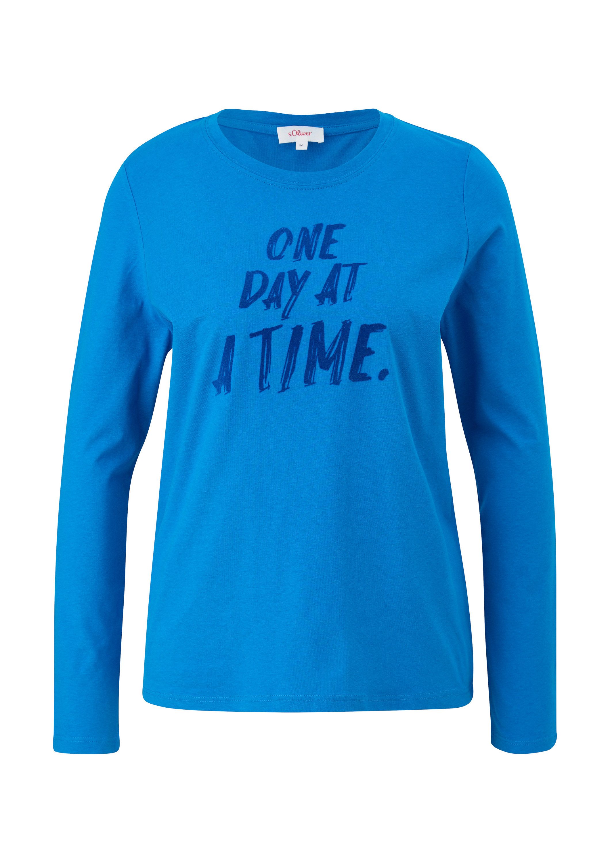 s.Oliver Langarmshirt T-Shirt Longsleeve mit Effektprint günstig online kaufen