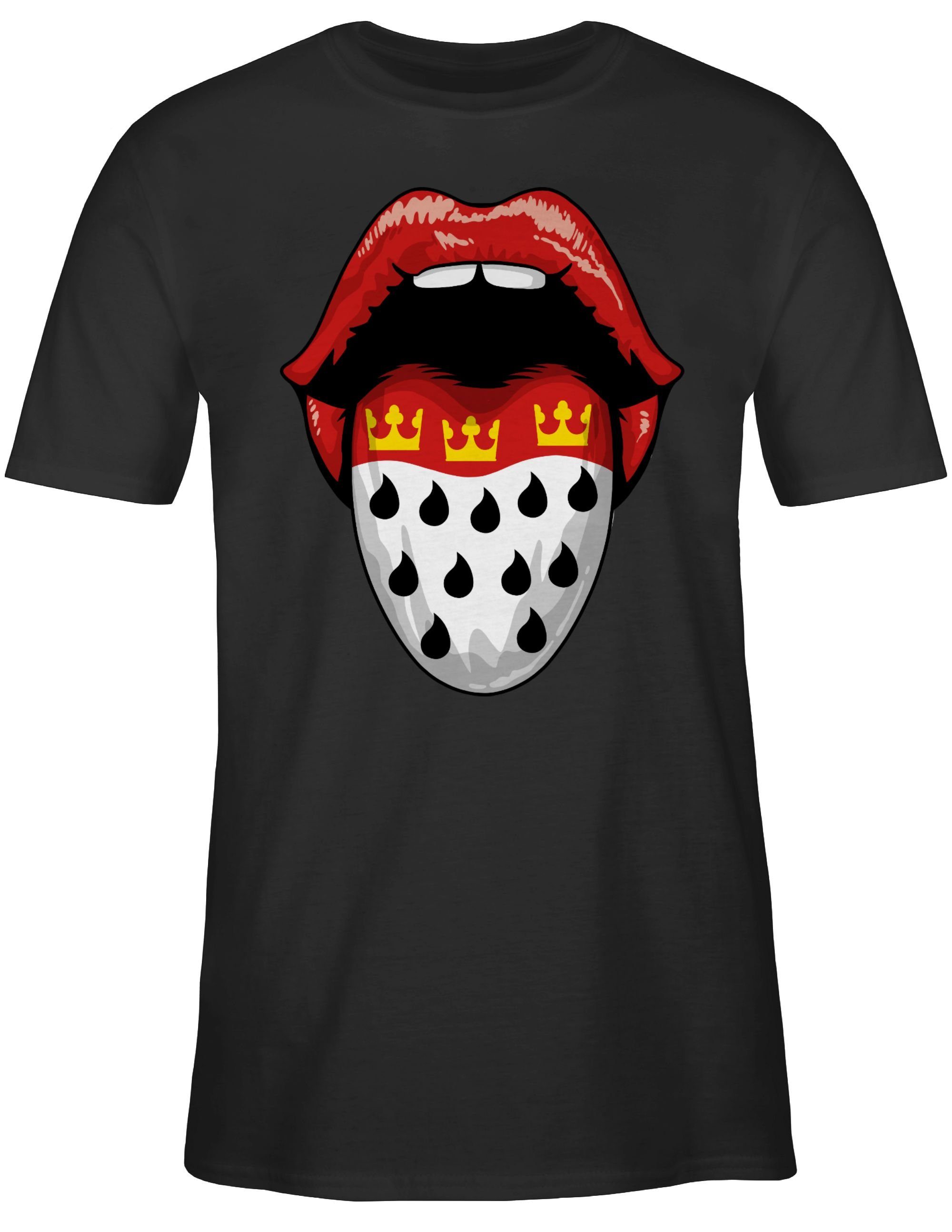 Shirtracer T-Shirt Köln Wappen Mund Zunge I Fastnacht I Fasnacht I Fasnet K günstig online kaufen