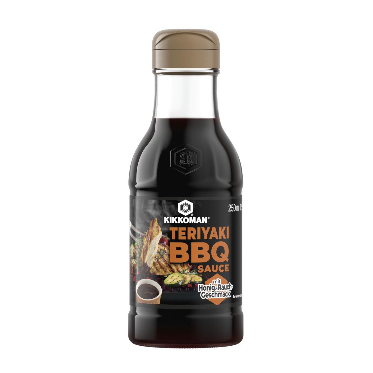 Develey Saucen, Kikkoman Teriyaki BBQ Sauce mit Honig und Rauchgeschmack Flasche 250ml