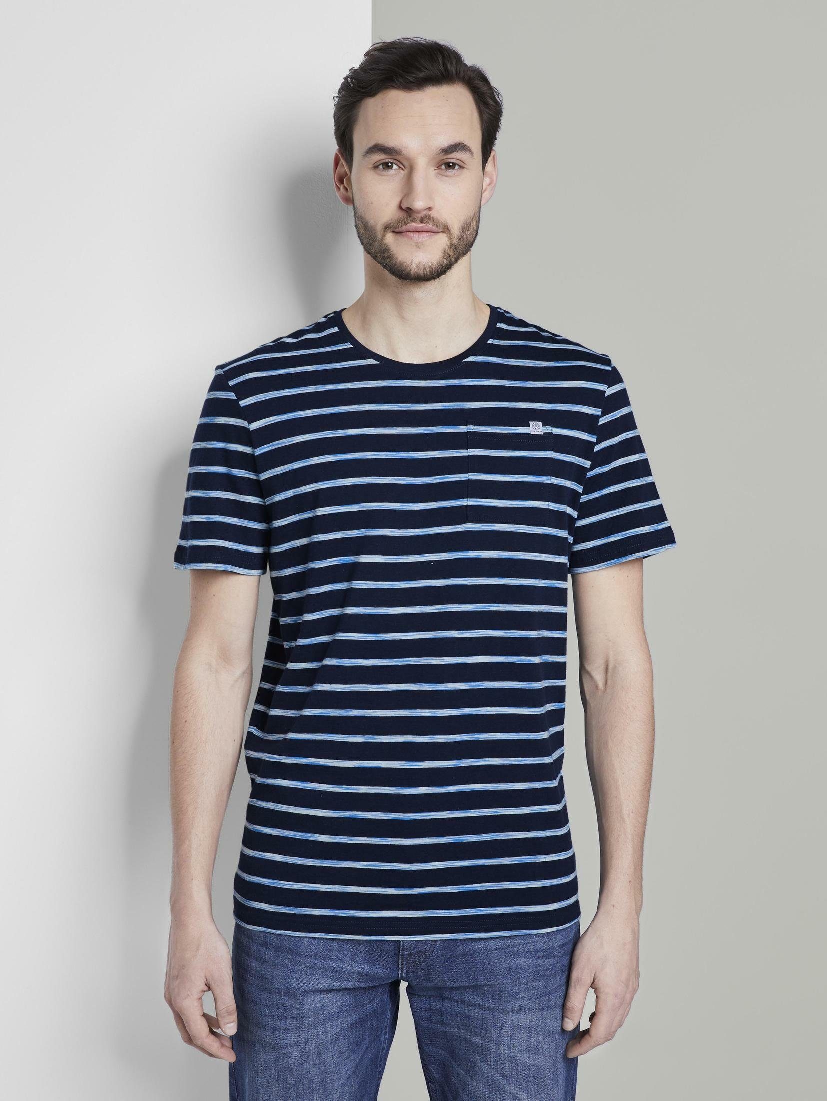 TOM TAILOR T-Shirt »Gestreiftes T-Shirt«, Ganzflächig gestreift online ...