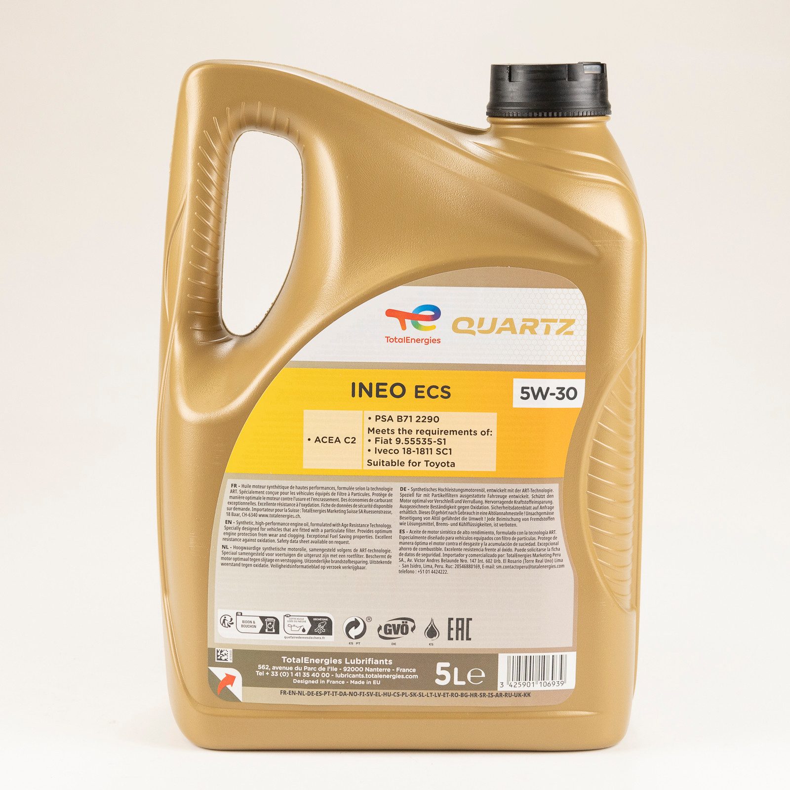 TotalEnergies Motoröl Total Quartz Ineo ECS 5W-30 213683 5 Liter