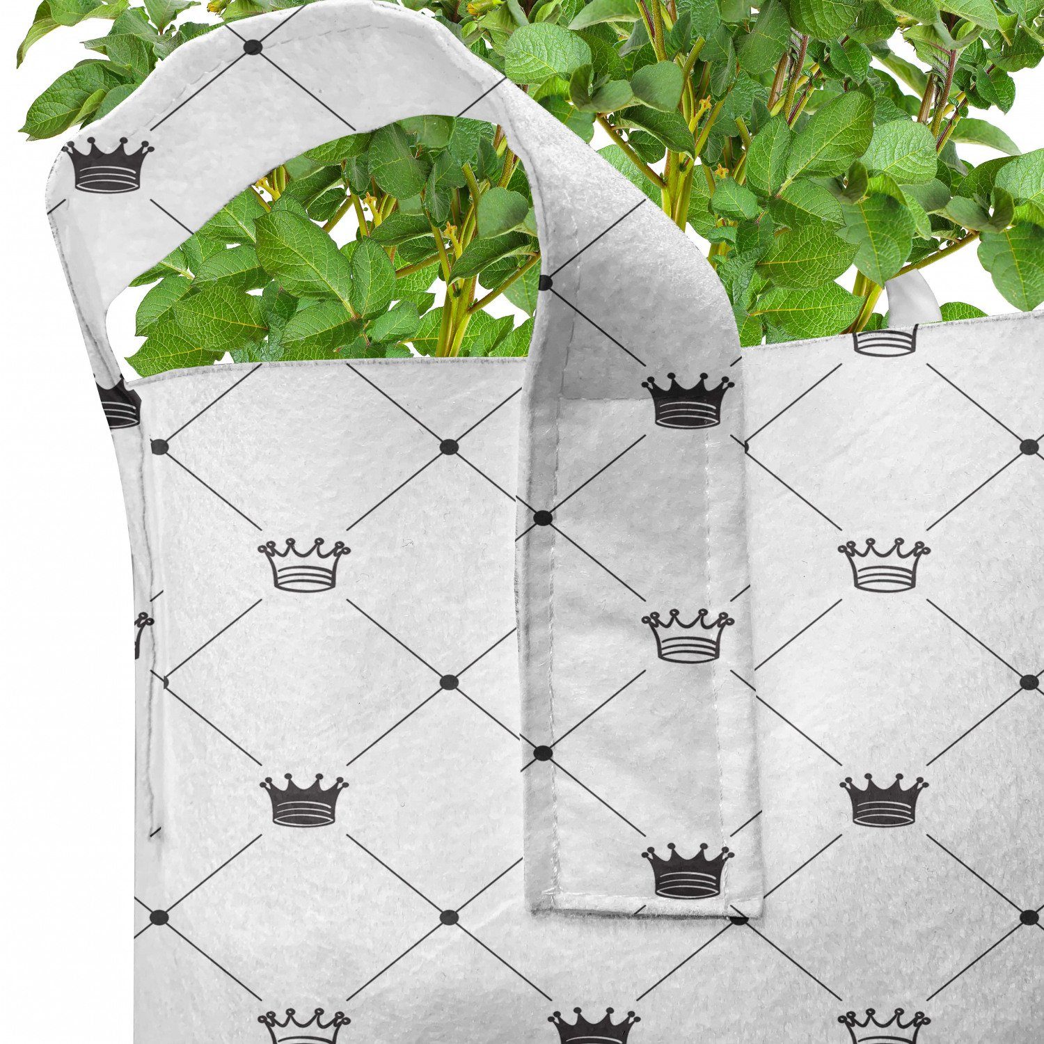 Abakuhaus Pflanzkübel hochleistungsfähig mit Crown für Griffen Stofftöpfe Modern King Pflanzen