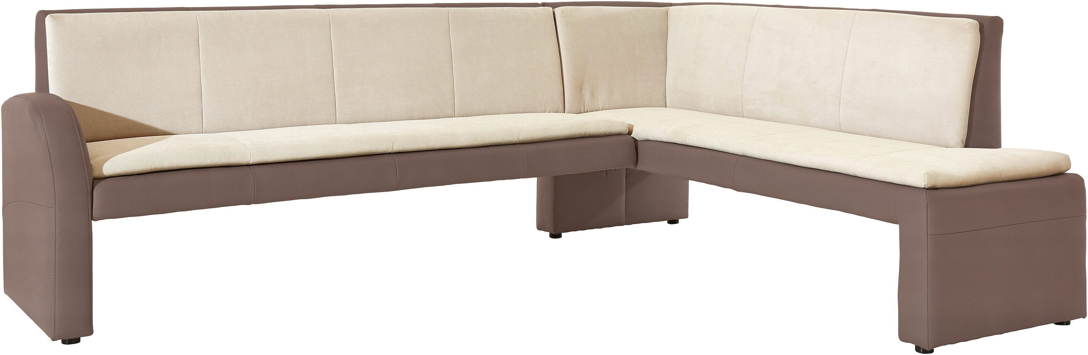 exxpo - sofa fashion Eckbank Cortado, elegant und modern mit hohem Sitzkomfort, hohe Bodenfreiheit, schöne Detailverarbeitung