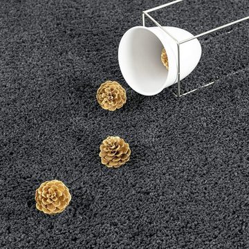 Hochflor-Teppich Plainy, Carpet City, rund, Höhe: 30 mm, Shaggy Polyester Teppich, besonders weich, Uni Farben