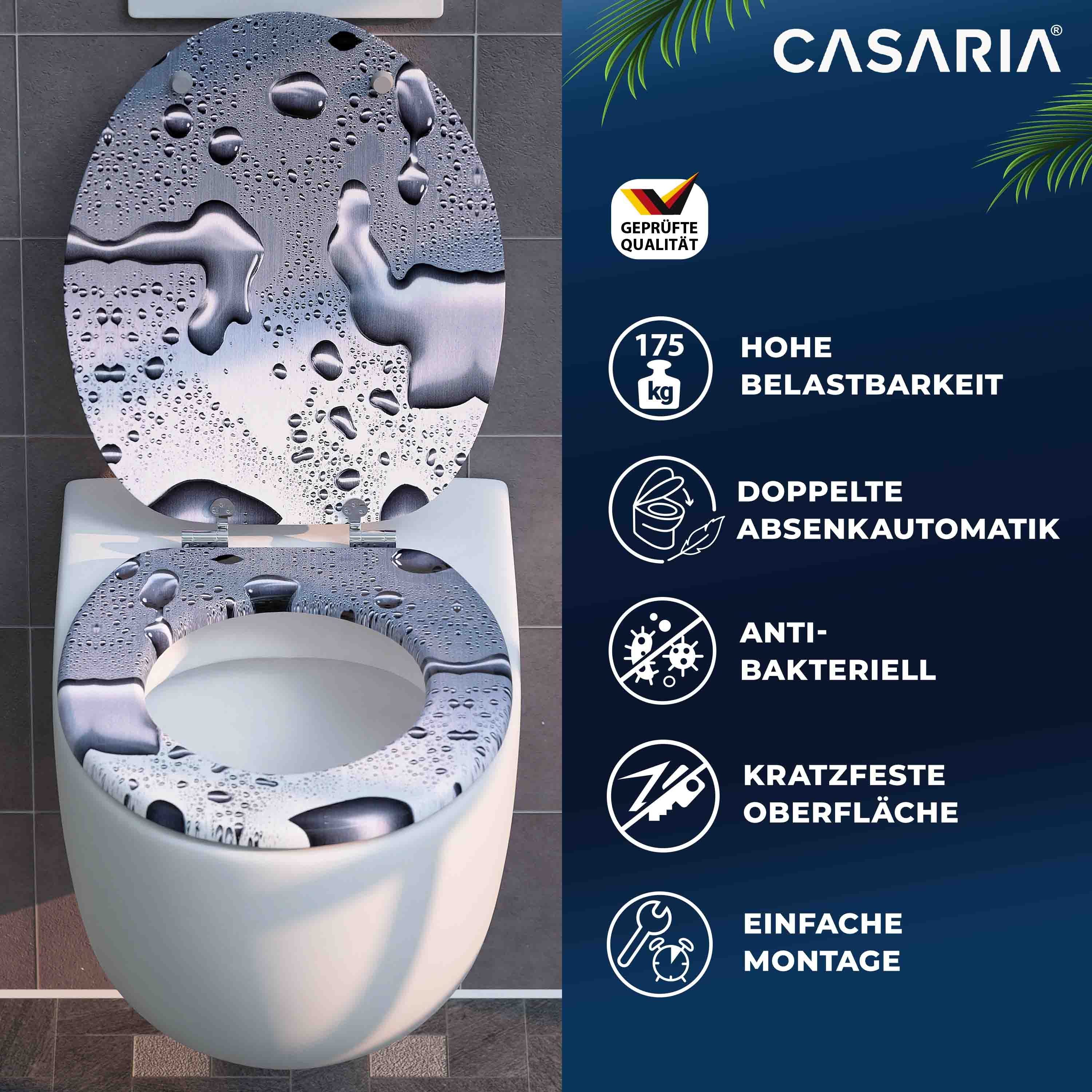 Casaria WC-Sitz, Doppelte Absenkautomatik MDF Holz günstig online kaufen