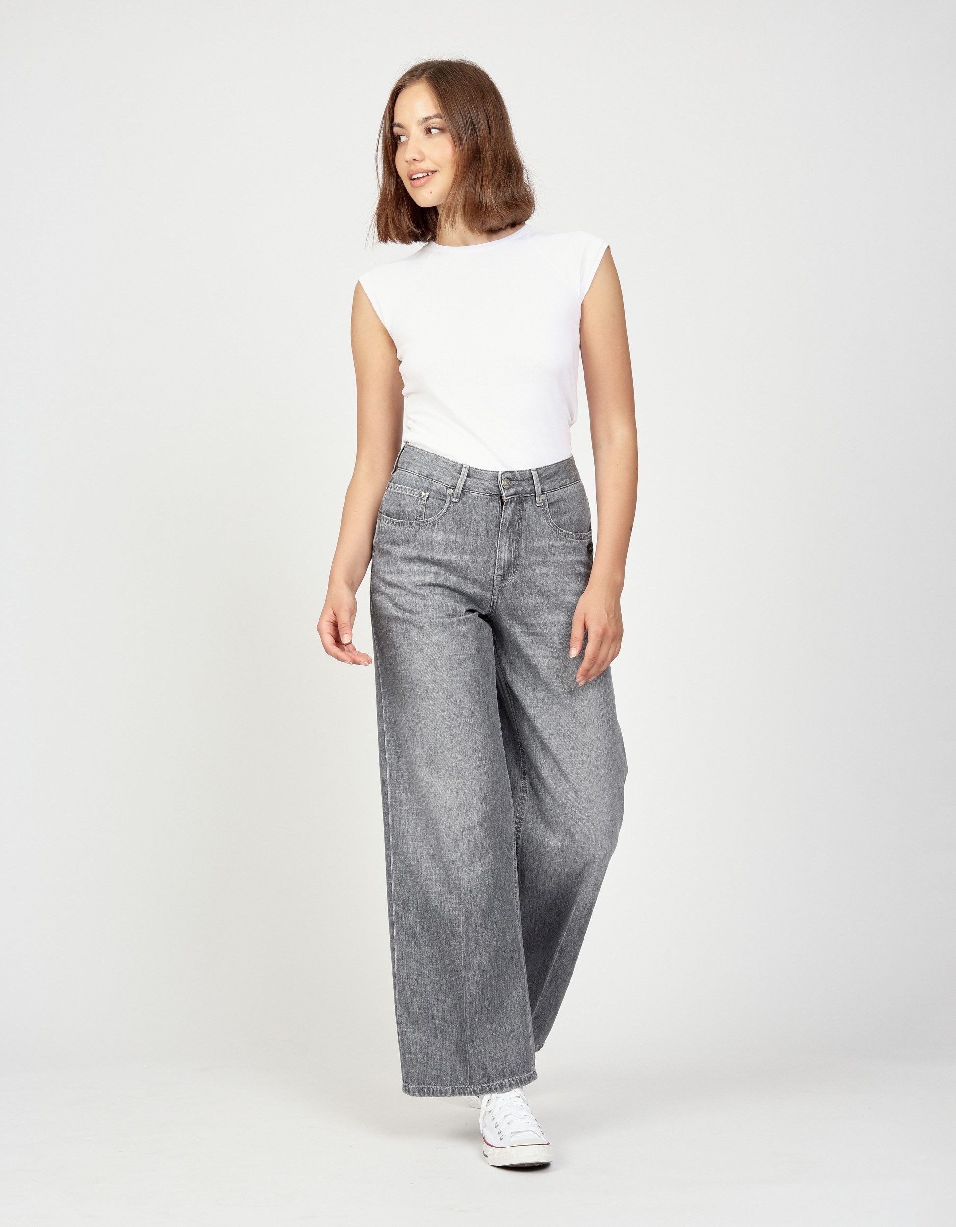 GANG Gerade Jeans – Damenhose mit weitem Bein und Mid Waist